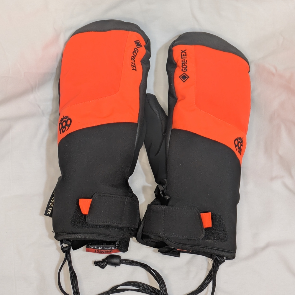 Gore-Tex Black and Orange Mittens